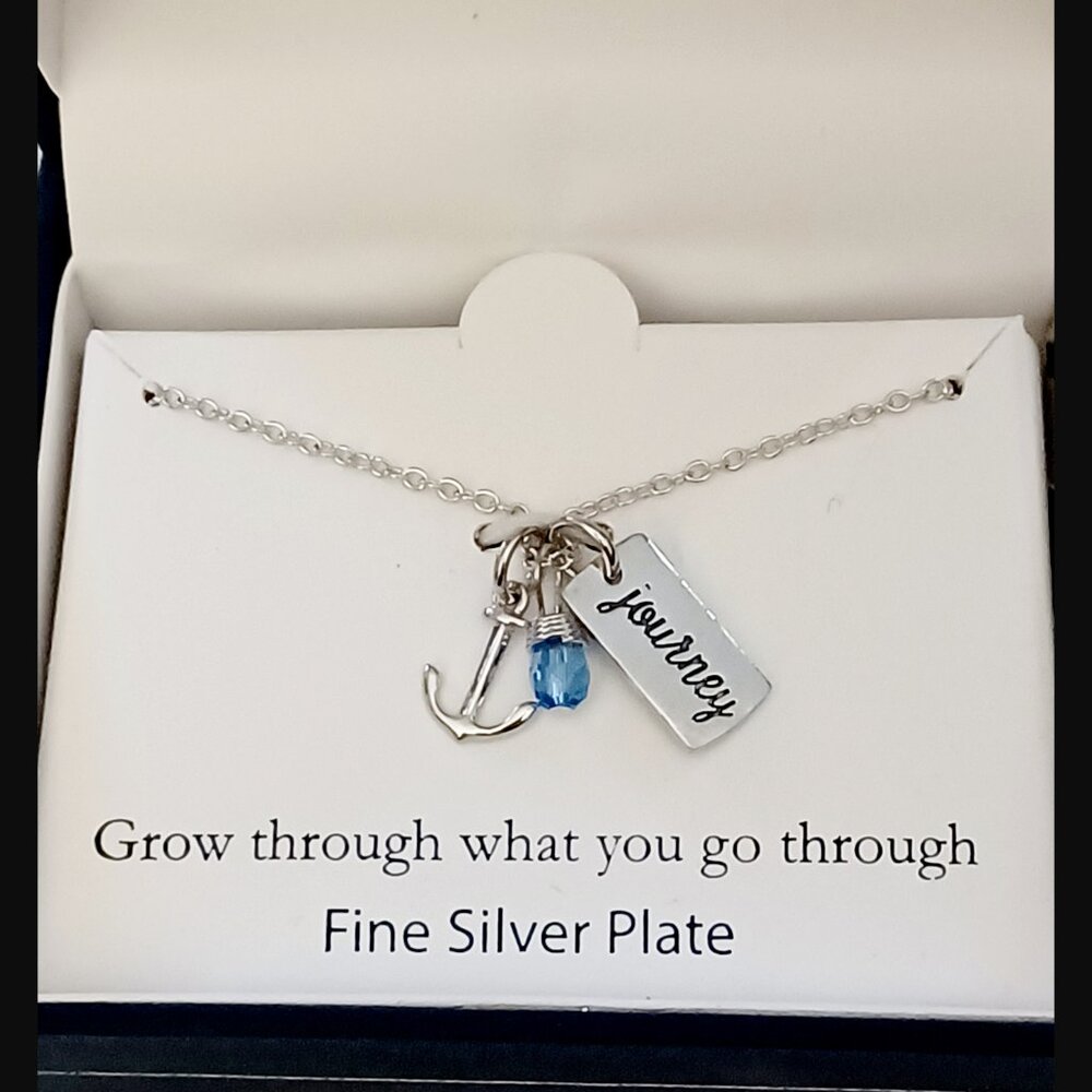 Belk Silverworks Fine Silver Plated Journey Inspirational Necklace NWT